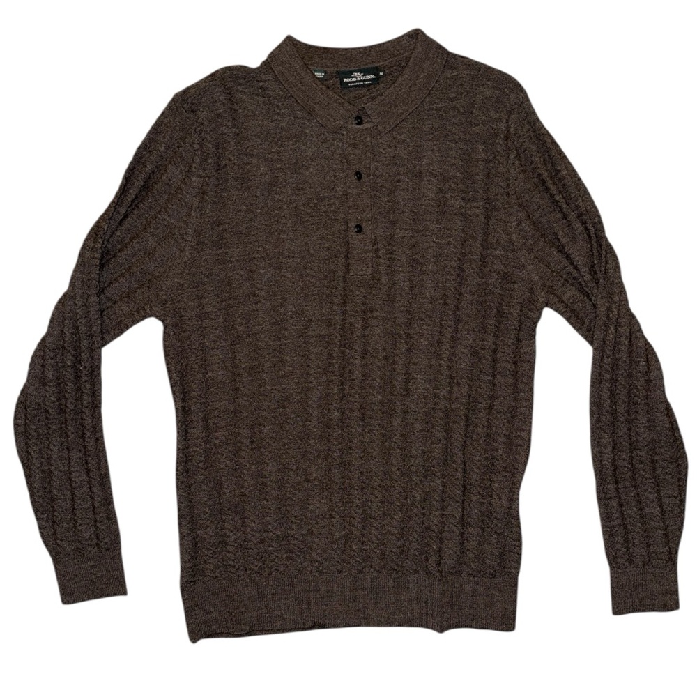 Rodd & Gunn Chocolate Brown Polo Sweater